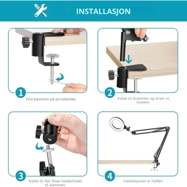 Compact Ring Light Skrivebord