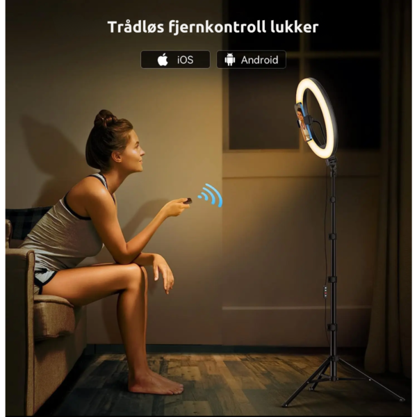 Led Ring Light Dimmable i moderne oppsett.