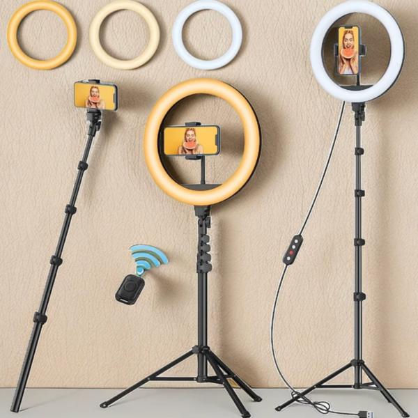 Led Ring Light Dimmable tent på skrivebord