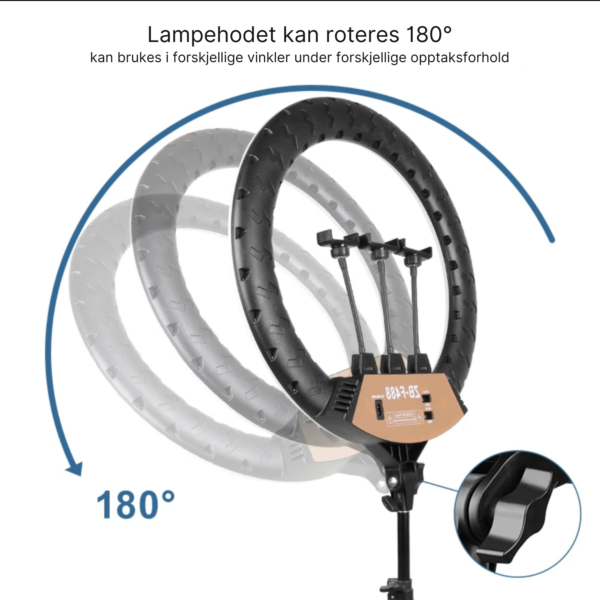 Led Ring Light Profesjonelt Bluetooth