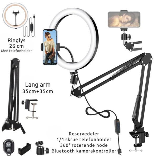 Led Ring Light Til Skrivebord