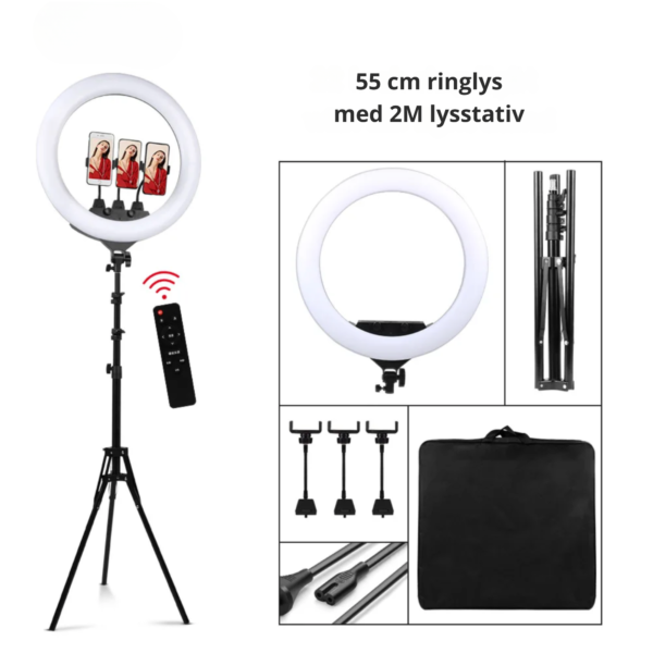 Profesjonelt Ring Light Bluetooth