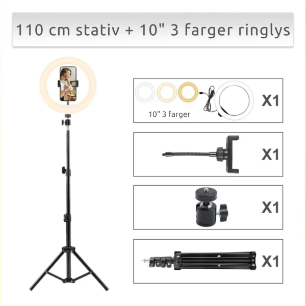 Profesjonell Ring Light For YouTube på skrivebord