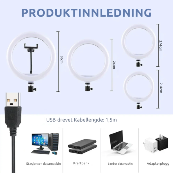 Ring Light For YouTube lyser opp videoproduksjon