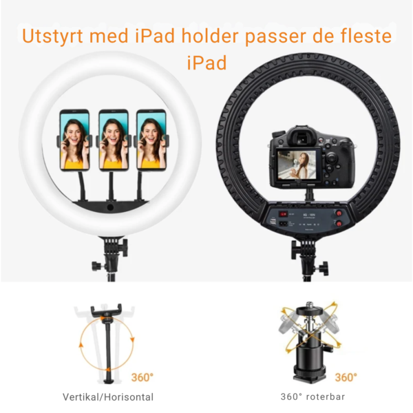 Stativ Led Profesjonelt Ring Light