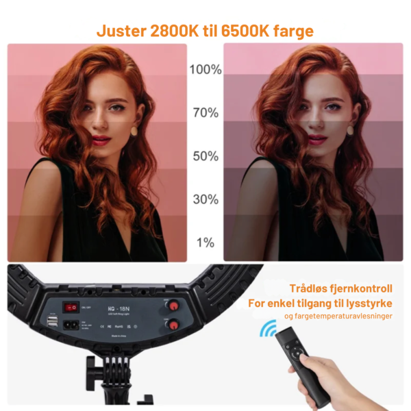 Stativ Profesjonelt Ring Light