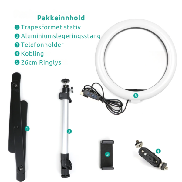 Stativ Selfie Ring Light