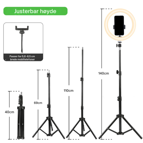 Ring Light For YouTube i moderne oppsett for opptak